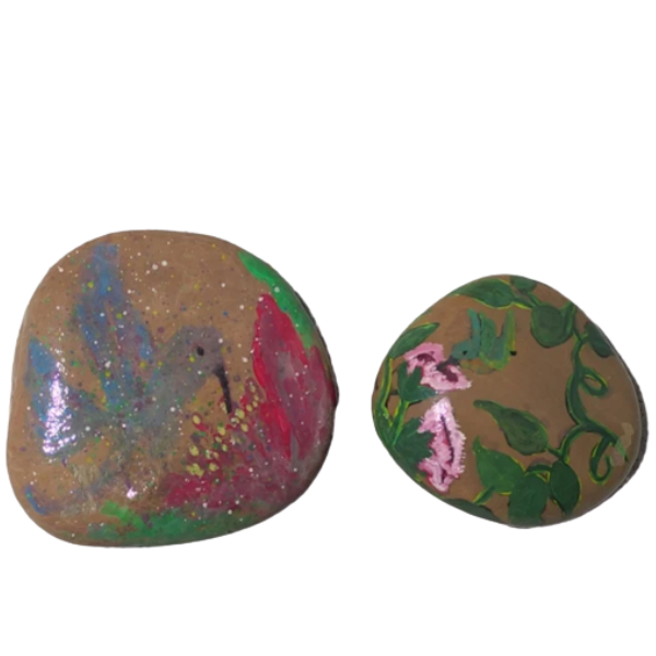 Ζωγραφισμένες πέτρες στο χέρι, Σετ των 2, 6χ7 εκατοστά - ζωγραφισμένα στο χέρι, πέτρα, πουλάκια, διακοσμητικές πέτρες, βότσαλα