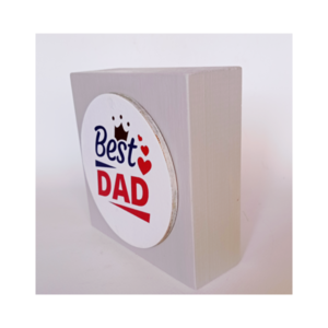 Δώρο για τον μπαμπά επιτραπέζιο ξύλινο διακοσμητικό best dad 12×12×4cm - διακοσμητικά, δώρα για τον μπαμπά, ξύλινα διακοσμητικά - 4