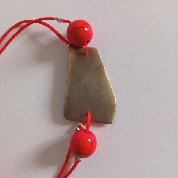 Βραχιόλι χειροποίητο από αρζαντό (αλπακά) με κόκκινο κορδόνι - ημιπολύτιμες πέτρες, αλπακάς, χειροποίητα, χεριού - 3