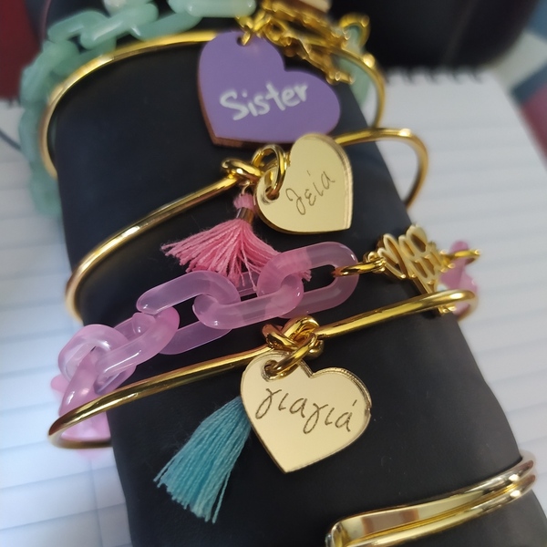 Knot bangle ατσαλινη.χειροπέδα βραχιολι-μαρτυρικο για τη μαμά τη γιαγιά, θεία , νονά, αδελφή - καρδιά, plexi glass, μαρτυρικά, δώρο για τη γιαγιά, δωρο για γιαγιά - 2