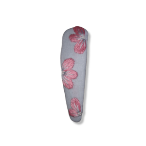 Κεντημένο τσιμπιδάκι μαλλιών- Ροζ Λουλούδια - boho, αξεσουάρ μαλλιών, τσιμπιδάκια μαλλιών