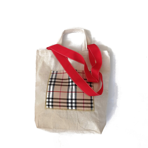 Τσάντα πάνινη totebag με τσέπη τ. berberry - ύφασμα, ώμου, Black Friday, tote, πάνινες τσάντες