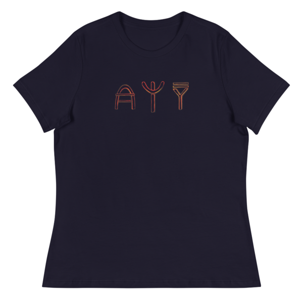 Το όνομά σου σε Μινωική γραφή. Γυναικείο κοντομάνικο T-shirt 100% βαμβακερό σε διάφορα μεγέθη και χρώματα. - ζωγραφισμένα στο χέρι, personalised - 3
