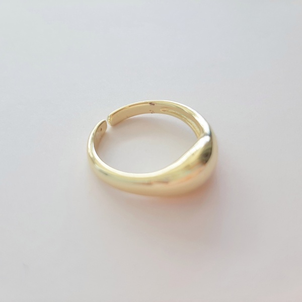 Δαχτυλίδι Shiny Mountain Gold - ασήμι, γεωμετρικά σχέδια, ατσάλι, αυξομειούμενα, φθηνά - 3