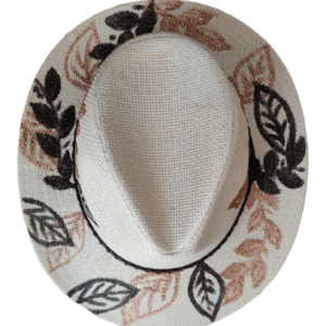 Ψάθινο καπέλο Panama -Leaves - ψάθινα