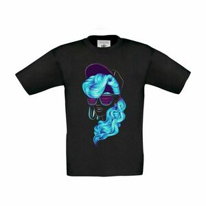 Μαύρο κοντομάνικο t-shirt, με εκτύπωση από 100% βαμβάκι - κορίτσι, personalised, παιδικά ρούχα, 100% βαμβακερό