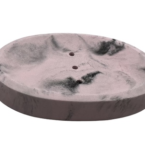 Τσιμεντένια σαπουνοθηκη οβαλ / concrete soap dish - οργάνωση & αποθήκευση, τσιμέντο - 3