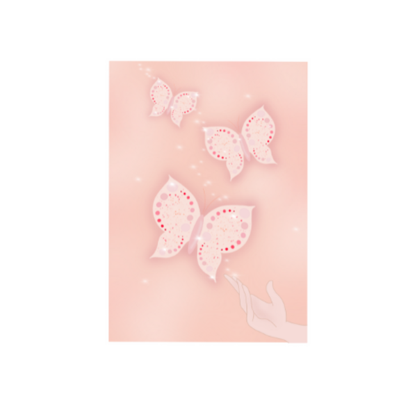 Digital Art print natural butterflies A5 - αφίσες, πίνακες ζωγραφικής - 2