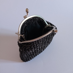 Xειροποίητο γυναικείο τσαντάκι-πορτοφόλι clutch ώμου ή χιαστί vintage - vintage, νήμα, clutch, χιαστί, βραδινές - 4