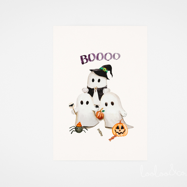 The Boo Crew - 20x30 εκ. Α4- αφίσα για διακόσμηση Halloween παιδικού δωματίου χωρίς κάδρο - κορίτσι, αφίσες, halloween - 2