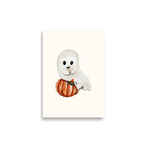 20x30 εκ. Α4 - Αφίσα φαντασματάκι για διακόσμηση Halloween παιδικού δωματίου χωρίς κάδρο - κορίτσι, αφίσες, halloween