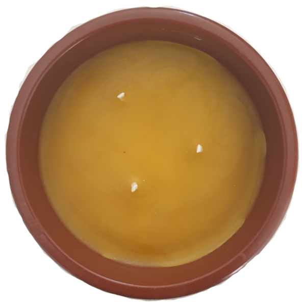 Εντομοαπωθητικό Κερί φτιαγμένο απο 100% αγνο μελισσοκέρι σε πήλινο δοχείο-155γρ. - αρωματικά κεριά - 2