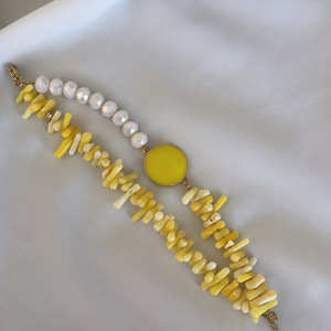 Βραχιόλια σε κίτρινο χρωμα! - ημιπολύτιμες πέτρες, επιχρυσωμένα, χεριού, αυξομειούμενα - 4