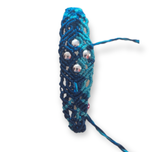 Summer bracelet two colour - μακραμέ, κορδόνια, χάντρες, χεριού, αυξομειούμενα
