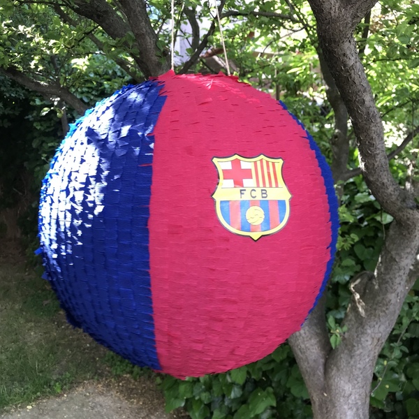 Πινιάτα ποδοσφαιρική μπάλα διάμετρος 33 εκ. - αγόρι, πάρτυ, πινιάτες, ποδόσφαιρο - 3