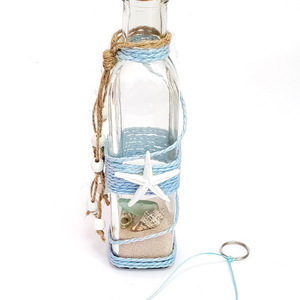 "Summer in Greece" μπουκάλι με μπρελόκ - γυαλί, διακοσμητικά μπουκάλια - 2
