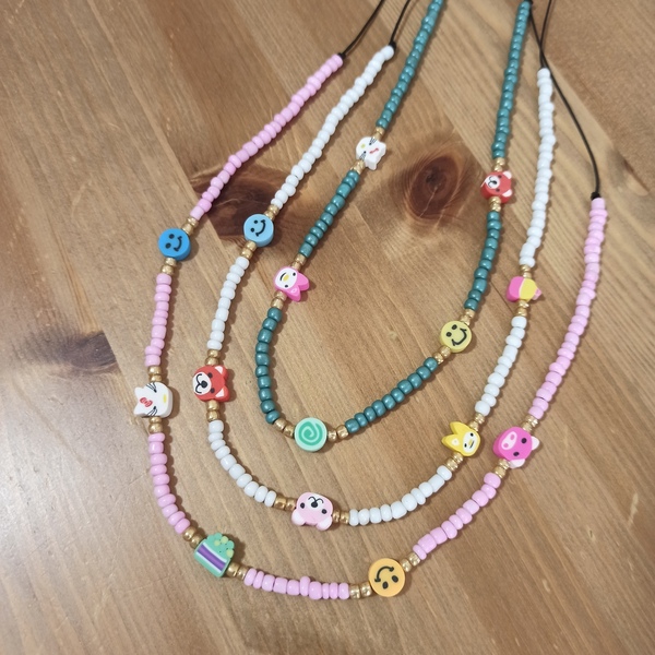 κοντό κολιέ με κοντερίες και φίμο στοιχεία ' pure happiness ' - τσόκερ, χάντρες, κοντά, seed beads - 3