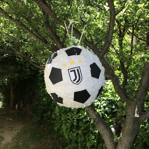 Πινιάτα ποδοσφαιρική μπάλα- διάμετρος 33 εκ. - αγόρι, πάρτυ, πινιάτες, ποδόσφαιρο - 3