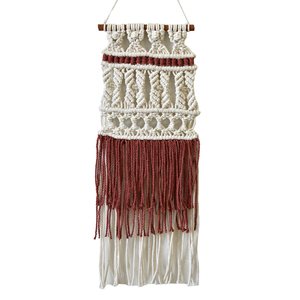 Κρεμαστό Boho Macrame Δίχρωμο 73cm - μακραμέ, κρεμαστά