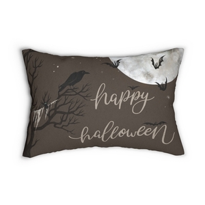 Μαξιλάρι διακοσμητικό - Halloween Night - All Hallows' Eve μακρόστενο - 51Χ30,5εκ.100% Polyester - Looloo & Co - halloween, μαξιλάρια