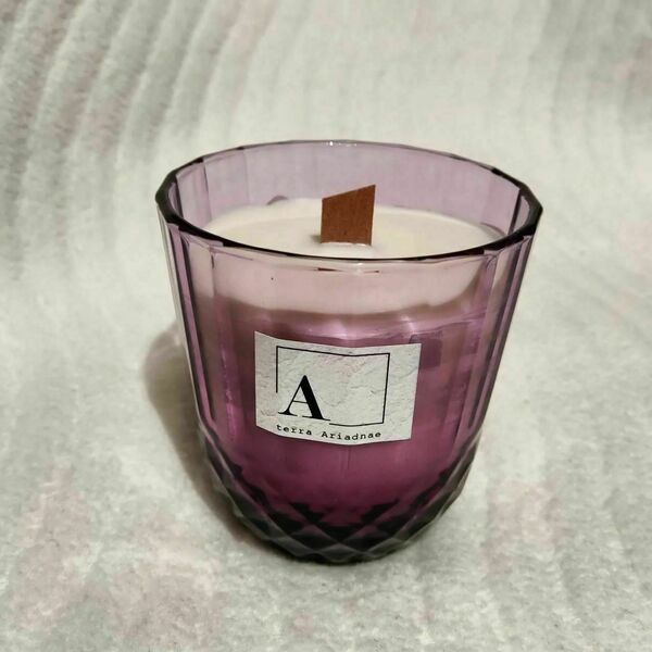 Ρurple Glass Candle - μαμά, αρωματικά κεριά, διακοσμητικά, σπιτιού - 3