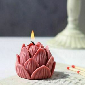 Lotus – Διακοσμητικό Φυτικό Κερί 55gr - vintage, μαμά, αρωματικά κεριά, διακοσμητικά - 3