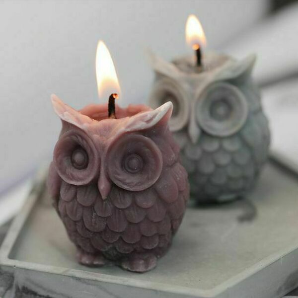 Owl Candle 40gr - vintage, σπίτι, αρωματικά κεριά, διακοσμητικά - 2