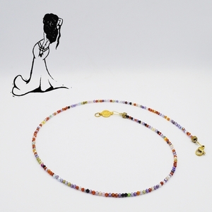 Κολιέ με πολύχρωμο νεφρίτη - ημιπολύτιμες πέτρες, charms, νεφρίτης, κοντά, boho