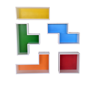 Ράφια τοίχου Tetris από ξύλο Μελαμινης 100cm x 100cm x 15 (Μήκος x Πλάτος x Βάθος) - κορίτσι, αγόρι, δωμάτιο παιδιών