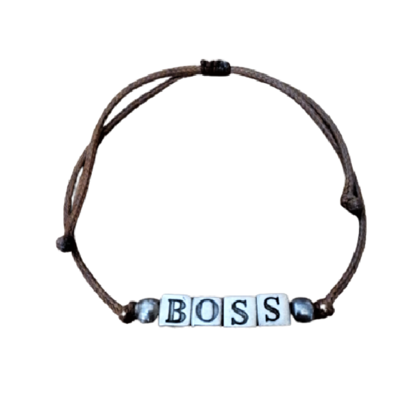Αντρικό βραχιόλι καφέ-πούρου snake cord "BOSS". - βραχιόλια, χάντρες, μεταλλικά στοιχεία, χεριού, αυξομειούμενα