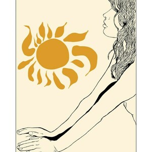 "Sun Seeker" 30x35 cm Art Print - αφίσες, artprint