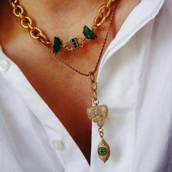 Elegant necklaces - επιχρυσωμένα, κοντά, ατσάλι