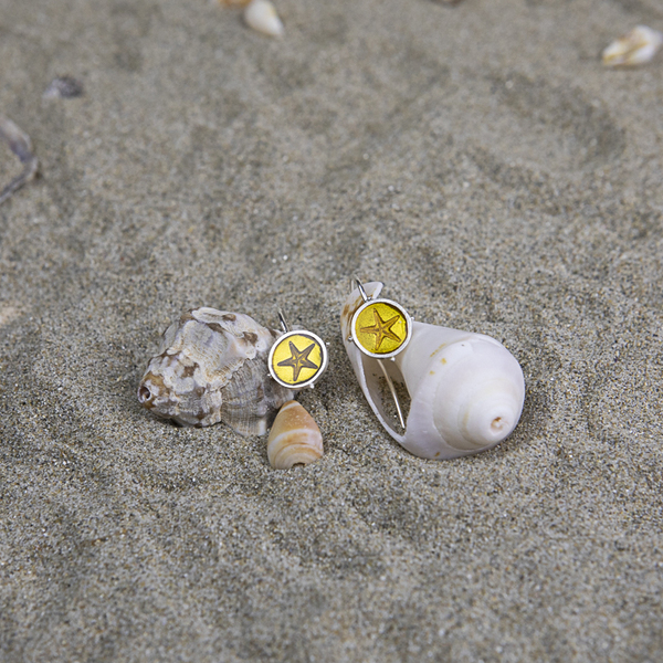 Κρεμαστά σκουλαρίκια καλοκαιρινός θησαυρός - ασήμι 925, ψάρι, μικρά, κρεμαστά, γάντζος - 4