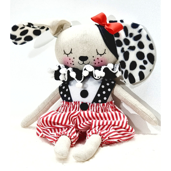 Κούκλα memory pal με όνομα 50 εκατοστά, σκυλάκι Δαλματίας, κοριτσάκι - λούτρινα, personalised, βρεφικά, κούκλες, αναμνηστικά δώρα - 3