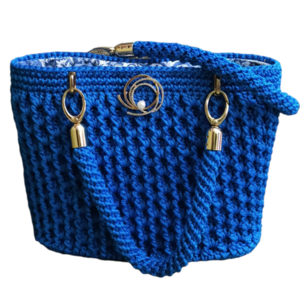 Πλεκτή Tote Bag Blue Dream - νήμα, ώμου, μεγάλες, tote, πλεκτές τσάντες
