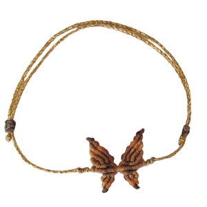 Πεταλουδα μακραμε βραχιόλι fifirixtra handmade butterfly macrame - μακραμέ, κορδόνια, πεταλούδα, χεριού, αυξομειούμενα - 5