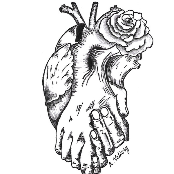 Poster/Αφίσα Καρδιά-Χέρι (Α3) - αφίσες, πίνακες ζωγραφικής