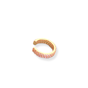 Ατσάλινο επιχρυσωμένο ear cuff με ζιργκόν - μικρά, ατσάλι, ζιργκόν, boho