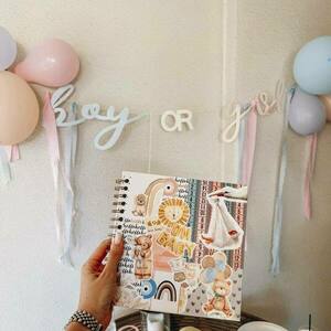 ''It's a ..." Baby Reveal Scrapbook - κορίτσι, αγόρι, άλμπουμ - 2