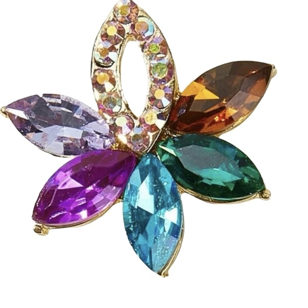 Glamorous colorful earrings! - ορείχαλκος, λουλούδι, καρφωτά, boho, φθηνά - 4