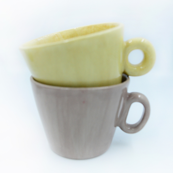Σετ (6) χειροποίητων κεραμικών φλυτζανιών espresso σε rustic αποχρώσεις - πηλός, κούπες & φλυτζάνια - 3