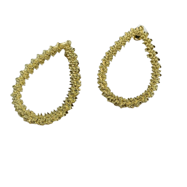 Glamorous gold earrings - ορείχαλκος, καρφωτά, μικρά, φθηνά