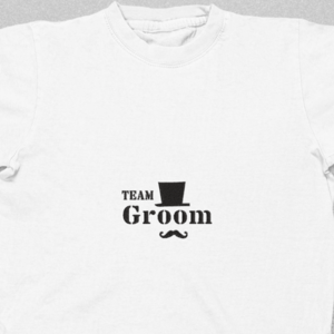 Σετ 4τμχ Βαμβακερό μπλουζάκι για Bachelor party με κεντητό σχέδιο Sir. Groom team - βαμβάκι, κεντητά