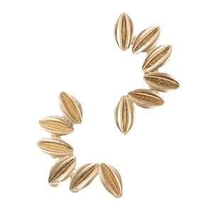 Glamorous gold elegant earrings - ορείχαλκος, μεγάλα, φθηνά