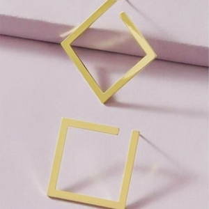 Geometric earrings - χαλκός, καρφωτά, μικρά, φθηνά - 2