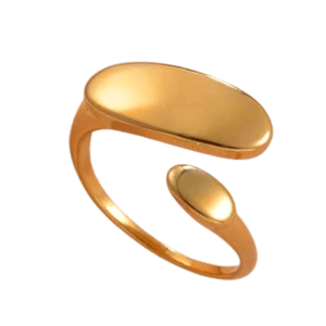 Μοντέρνο Δαχτυλίδι σε Χρυσή Απόχρωση - ατσάλι, αυξομειούμενα, φθηνά - 5