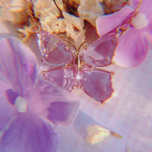 Sunset Butterfly - επιχρυσωμένα, ορείχαλκος, πεταλούδα, ατσάλι - 2