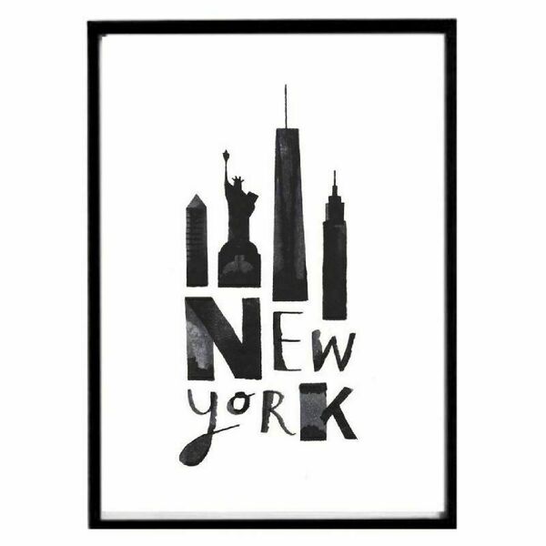 Κάδρο " New York¨ με μαύρη συνθετική κορνίζα (31 χ 22 εκ. ) - πίνακες & κάδρα
