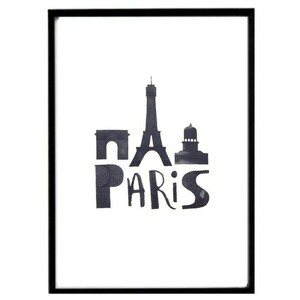 Κάδρο " Paris¨ με μαύρη συνθετική κορνίζα (31 χ 22 εκ. ) - πίνακες & κάδρα