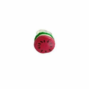 Δαχτυλίδι macaron καρπούζι με πολυμερικό πηλό / μεγάλο / μεταλλική βάση / αυξομειούμενο / Twice Treasured - πηλός, cute, γλυκά, αυξομειούμενα, kawaii - 3